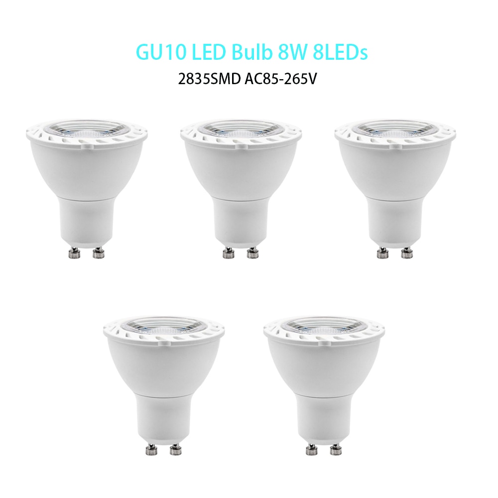 5pcs GU10 LED  8W AC85-265V   LED Ʈ..